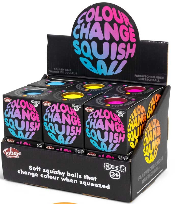 SCRUNCHEMS COLOUR CHANGE SQUISH BALL ASSORTED