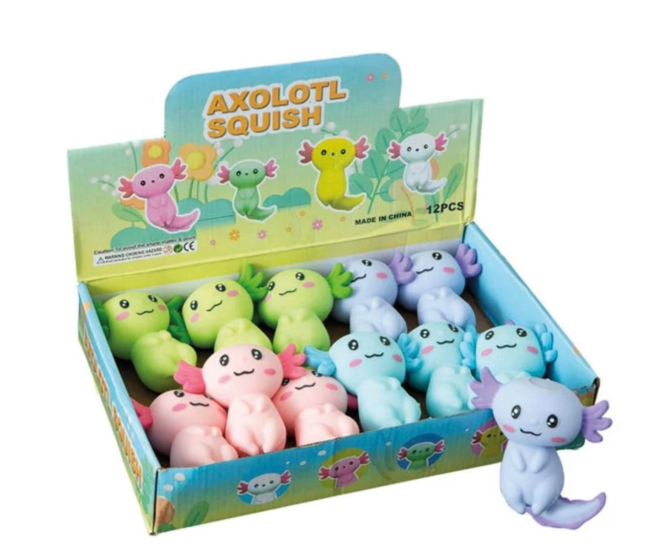 Adorable Axolotl Squishy in Assorted Colors to Collect