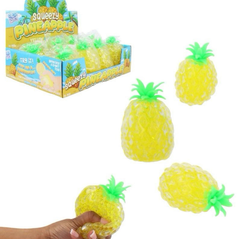 Squeezable Pineapple Stress Toy - Fun Sensory Fidget for Kids & Adults - Yellow Pineapple Shape - Perfect for Relaxation & Playtime
