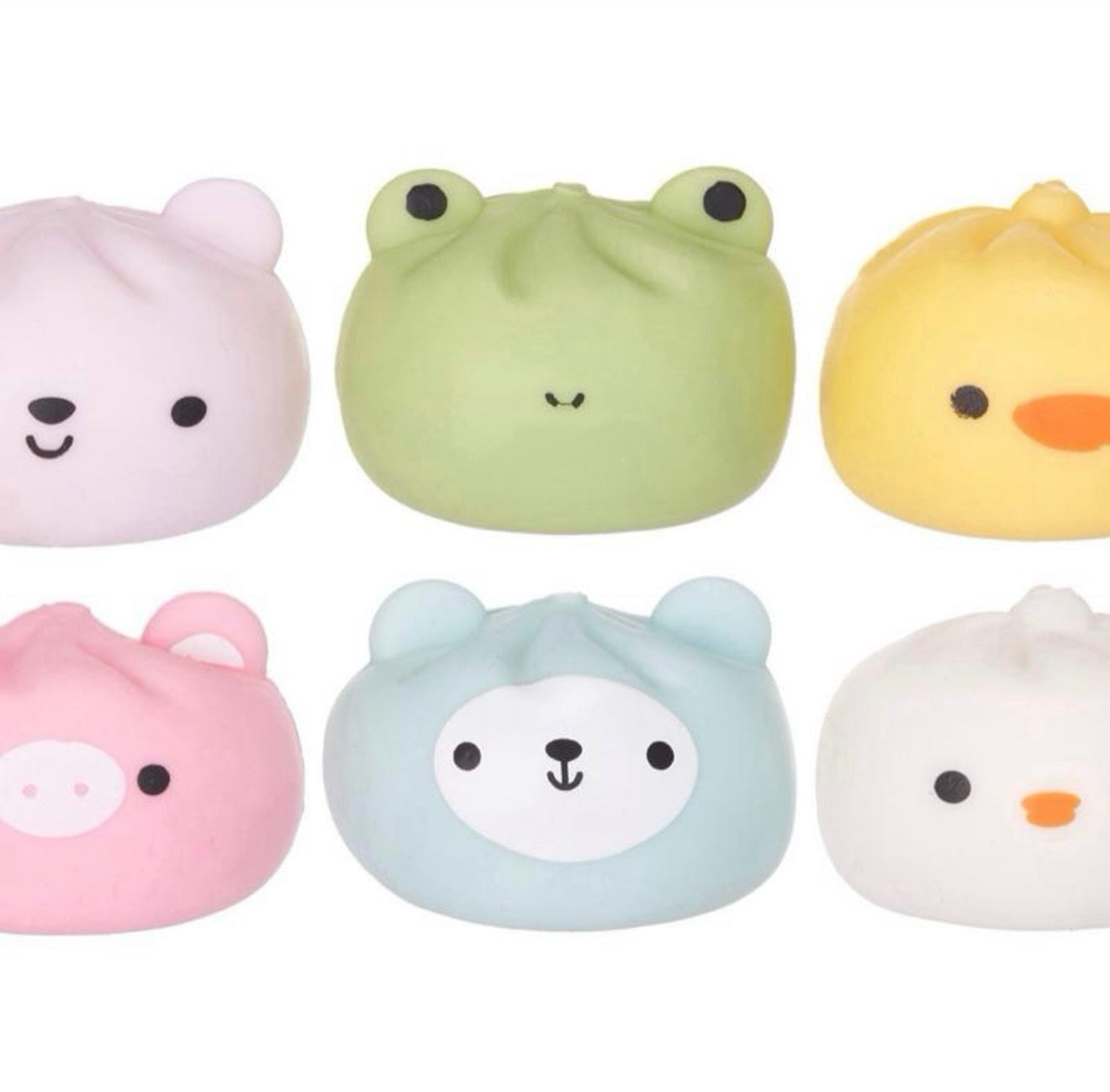 Kawaii Foodies Mini Squeeze Dumplings Set of 3 Collectible Stress Relief Toys Perfect for Collection