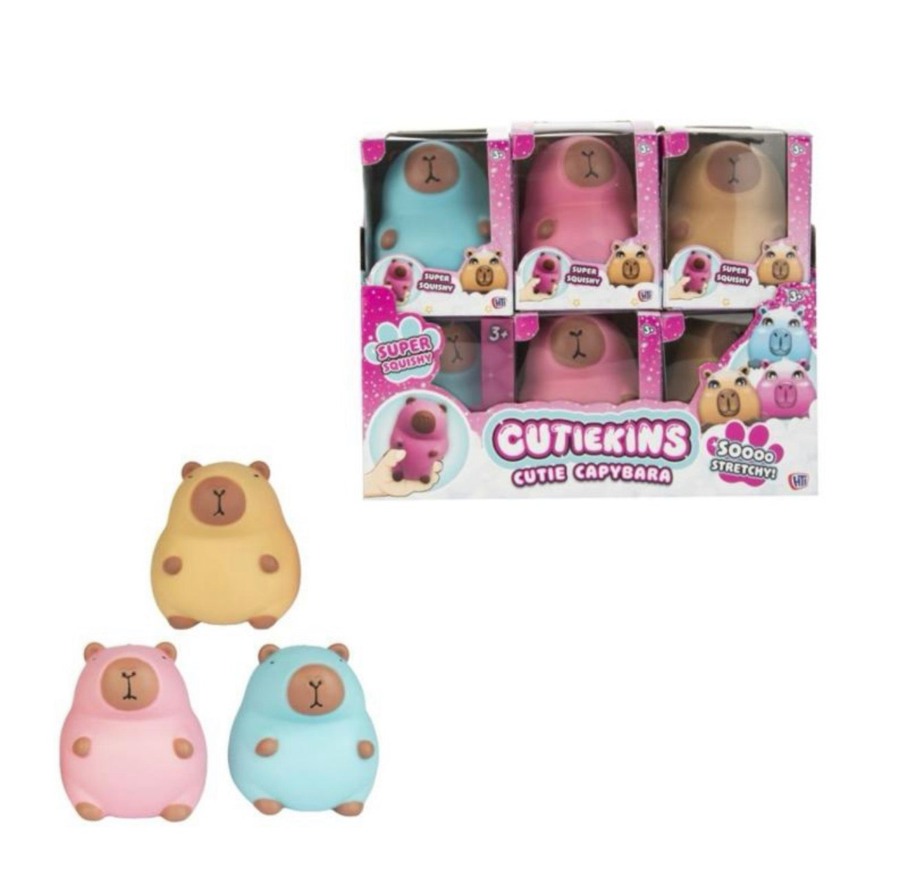 Cutiekins Cutie Capybara - Super Stretchy  in Pastel Colors for Kids Ages 3+