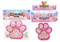 TABA FEEL LARGE CATS PAW WITH GLITTER & BOBBLES