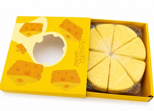 Cheese Slice - Squeeze Me! - Yellow Box Packaging - Fun & Playful - Ideal for Kids & Families (price is for 1 wedge only)