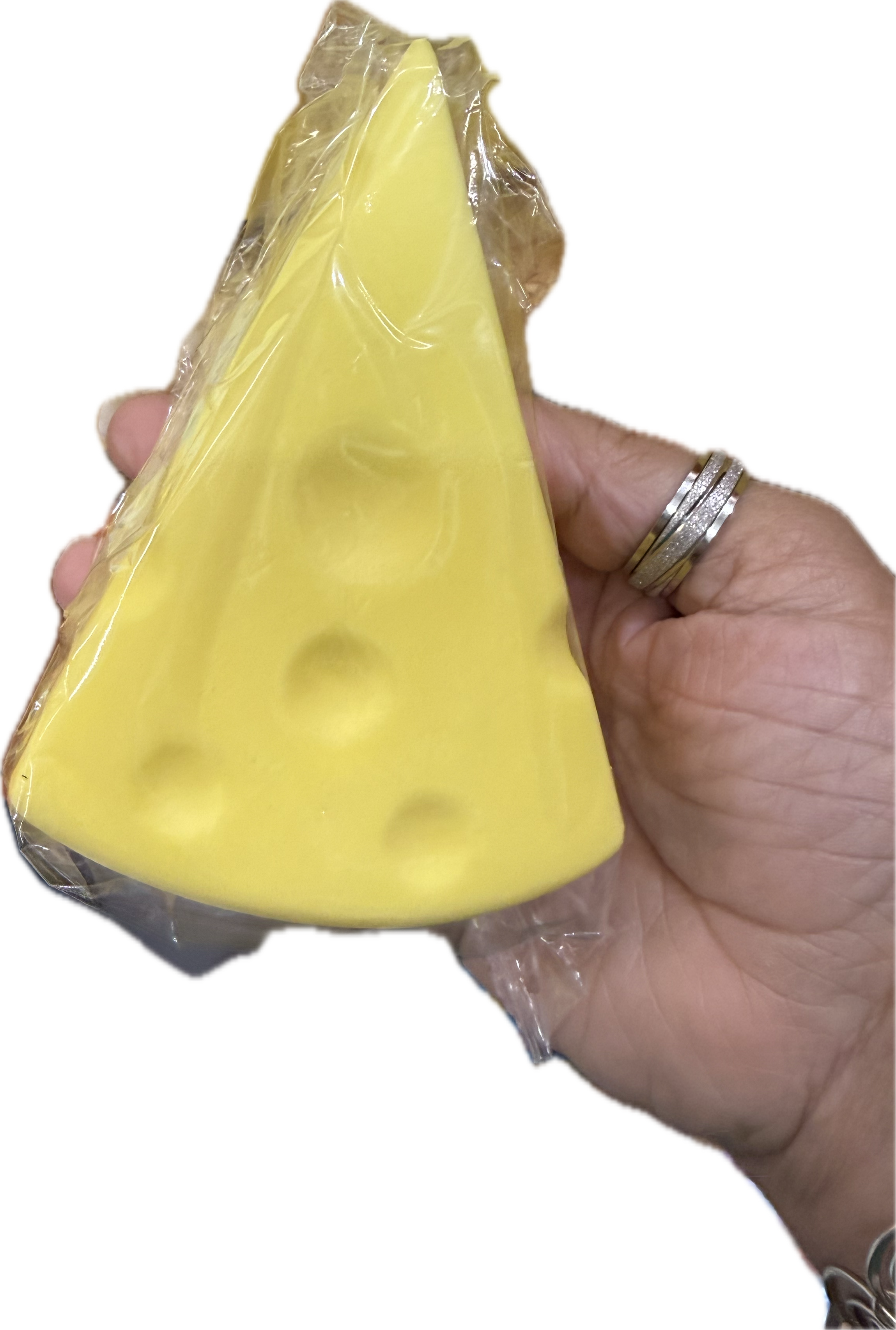 Cheese Slice - Squeeze Me! - Yellow Box Packaging - Fun & Playful - Ideal for Kids & Families (price is for 1 wedge only)