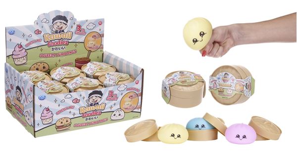 8.5CM KAWAII SQUEEZY DUMPLING 3 ASST