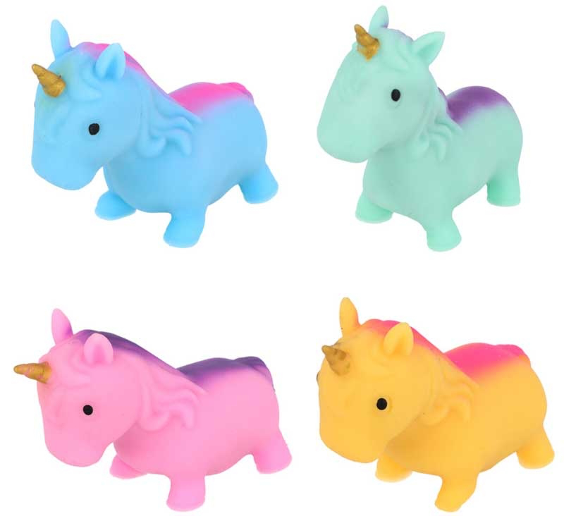 STRETCHY UNICORN 10CM ASSORTED