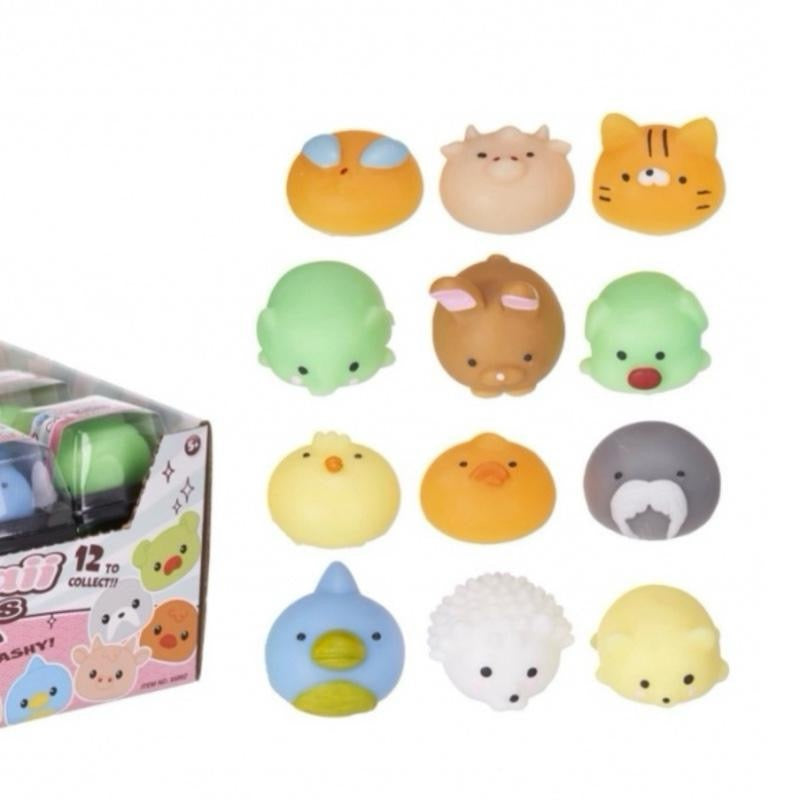 Kawaii Kuties Squishy Mochi Animal Collection - 12 to Collect Adorable & Squashy Characters for Kids
