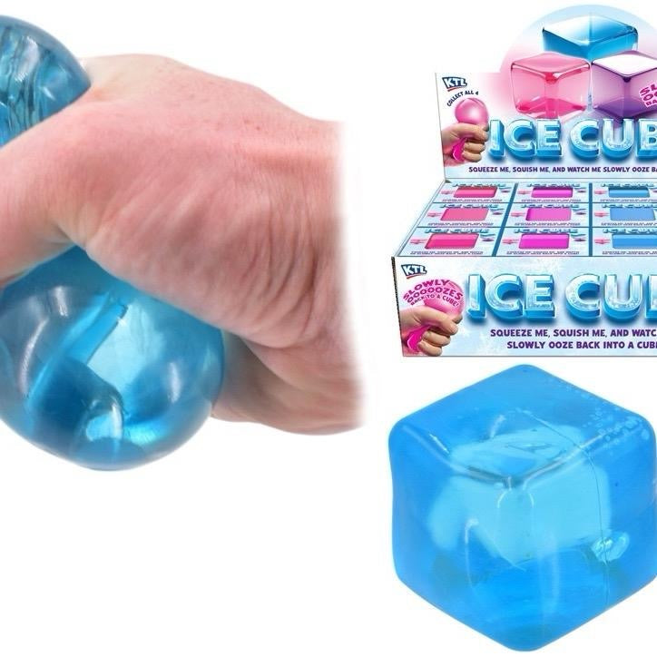 Ice Cube Squishy - Stress Relief Toy in 4 Colours with Slow Release Feature for Decor Matching and Personal Preference