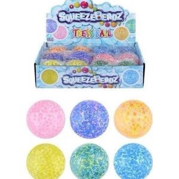 Squeezebeadz Stress Ball - Soft Bead Design for Anxiety Relief & Stress Management - Perfect for Adults & Kids