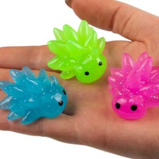 Sea Sheep Glow in the Dark Mini Mochi 3 Pack - Phosphorescent Sea Creatures for Kids - Squishy Green Pink Blue Fidget Toys