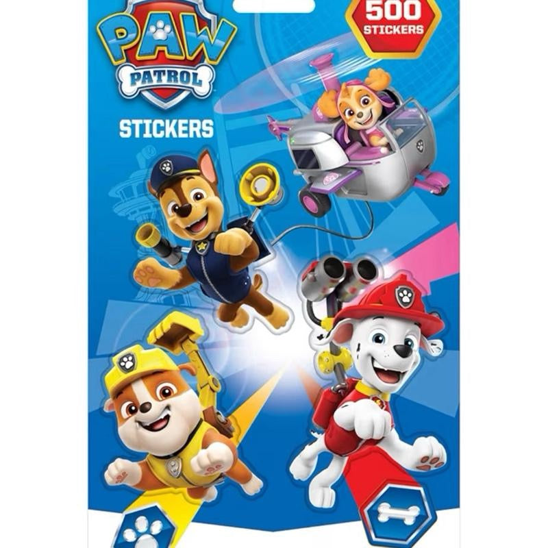 Paw Patrol Stickers - 500 Piece Pack Featuring Characters in Action Scenes for Kids