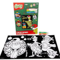 The Grinch Velvet Art Set - 3 Velvet Pictures with Coloured Pencils for Kids Christmas Activity