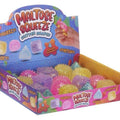 Maltose Squeeze Glitter Shapes Squishy - 4 Colours & Shapes 3cm - Yellow Cylinder Pink Ball Green Pyramid Purple Square - Perfect Gift